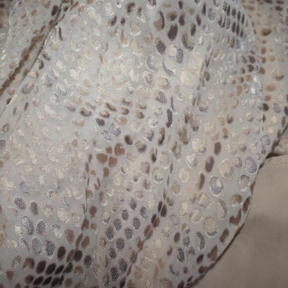 Silence Noise Anthropologie Dress Womens S Beige Metallic Animal Halter Mini - Picture 12 of 13